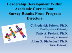 Leadership Development within Academic Curriculum