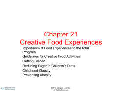 Chapter 21 – Creative Food Experiences