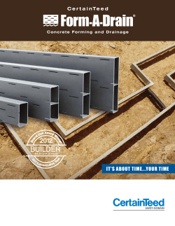 CERTAINTEED FORM-A-DRAIN
