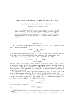 NAKAMAYE`S THEOREM ON LOG CANONICAL PAIRS &dagger; Dedicated