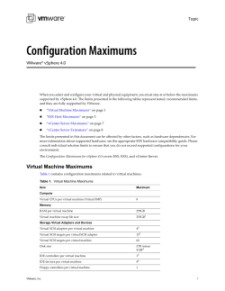 Configuration Maximums