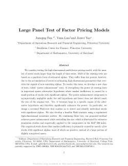 Large Panel Test of Factor Pricing Models