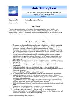 Community Led Housing Development Officer February 2017 Final