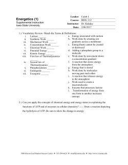 BIO 212 SI Kukday--Energetics (1) Review 2/6