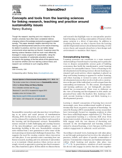 Concepts and tools from the learning sciences for linking research
