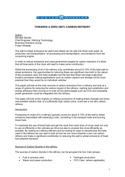 towards a zero (net) carbon refinery