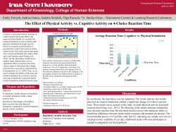 The Effect of Physical Activity vs. Cognitive Activity in Reaction Time