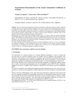 Experimental Determination of the Lineal Attenuation Coefficient of