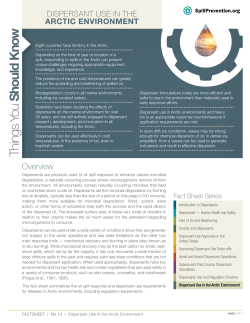 Dispersant Use in the Arctic Environment