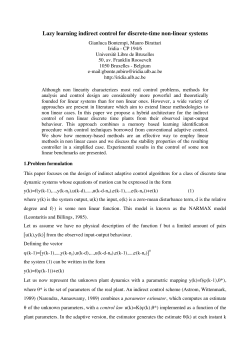 Lazy learning indirect control for discrete-time non-linear