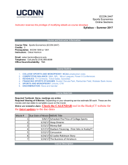 SyllabusSportsEconomics - UConn eCampus
