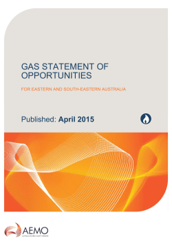 2015 Gas Statement of Opportunities