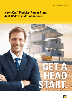 New: Cat&reg; Modular Power Plant. Just 12 days installation time.