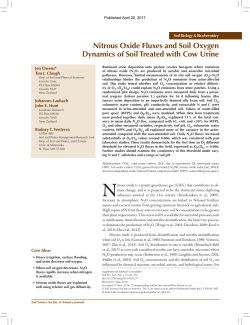 Nitrous Oxide Fluxes and Soil Oxygen Dynamics of Soil Treated with
