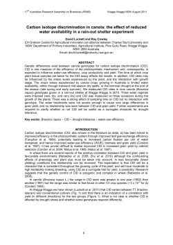 Carbon isotope discrimination in canola