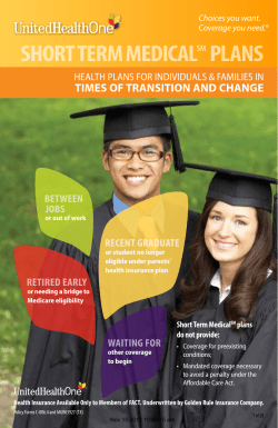 short term medicalsm plans
