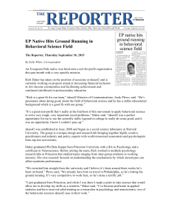 EP Native Hits Ground Running in Behavioral Science Field