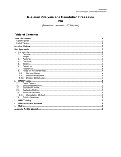 Procedure - The Process Group