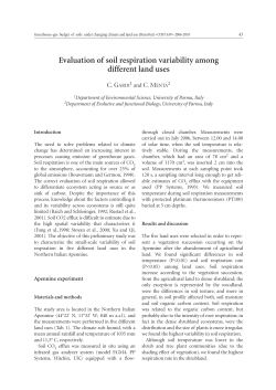 Evaluation of soil respiration variability among different land