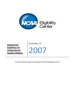 Amateurism Guidelines for College-Bound Student