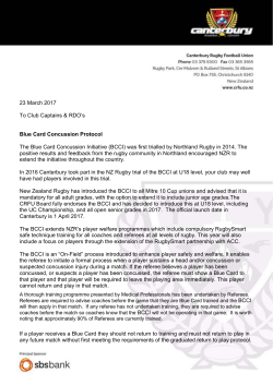 Blue Card Concussion Initiative