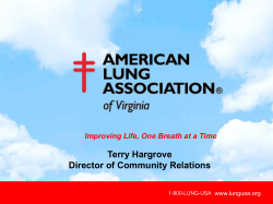 Amerian Lung Association - Improving Life, One Breath at a Time