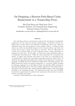 On Designing a Shortest-Path-Based Cache Replacement in a