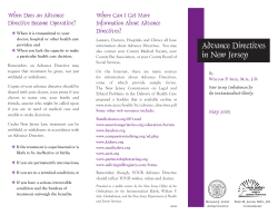 Advance Directives in New Jersey