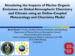 Marine Organic Aerosols and Their Implication to Climate