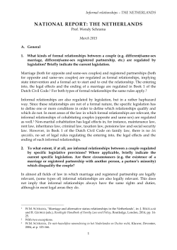 the netherlands - Commission on European Family Law