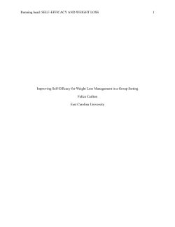 Improving Self-Efficacy for Weight Loss Management in a Group