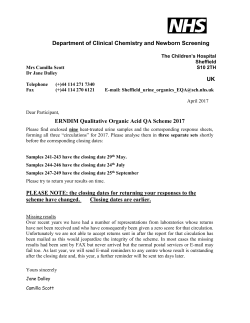 ERNDIM Organic Acid QA Response Form Laboratory # &laquo;Lab_no&raquo;