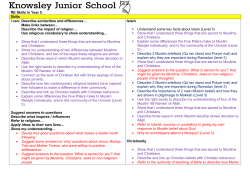 RE Skills in Year 5 Skills I can: Describe similarities and differences