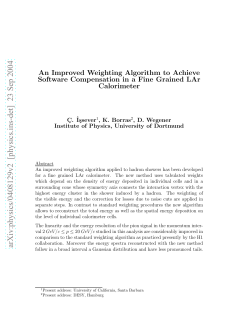 An Improved Weighting Algorithm to Achieve Software