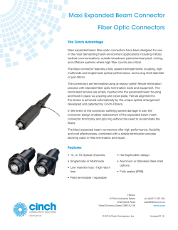 Maxi Expanded Beam Connector Fiber Optic Connectors