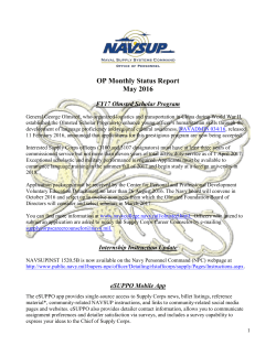 May 2016 - Navy Supply Corps Foundation