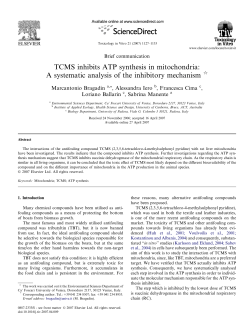 TCMS inhibits ATP synthesis in mitochondria: A