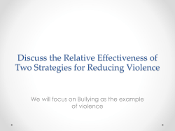 Discuss the Relative Effectiveness of Two Strategies for Reducing
