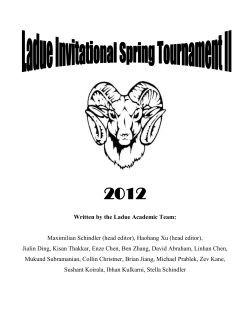 Round 1 - Quizbowl Packet Archive