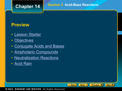 Chapter 14 Section 3 Acid