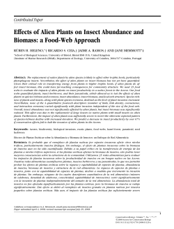 Effects of Alien Plants on Insect Abundance and Biomass: a Food