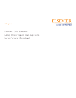 Drug Price Types and Options for a Future Standard