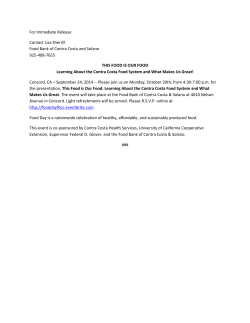 Learning About The Contra Costa Food System And What Makes Us