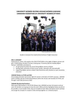 University Women Helping Afghan Women