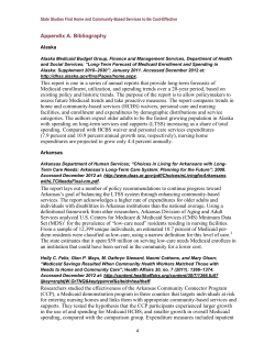 State Studies Find Home and Community-Based Services to