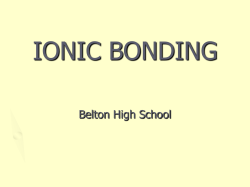 ionic bonding