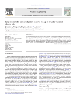 Large scale model test investigation on wave run