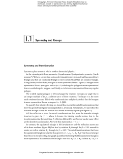 Group Theory in a Nutshell for Physicists - Chapter 1