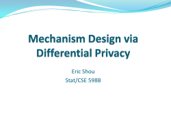 Mechanism Design via Differential Privacy