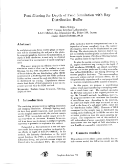 Post-filtering for Depth of Field Simulation with Ray Distribution Buffer
